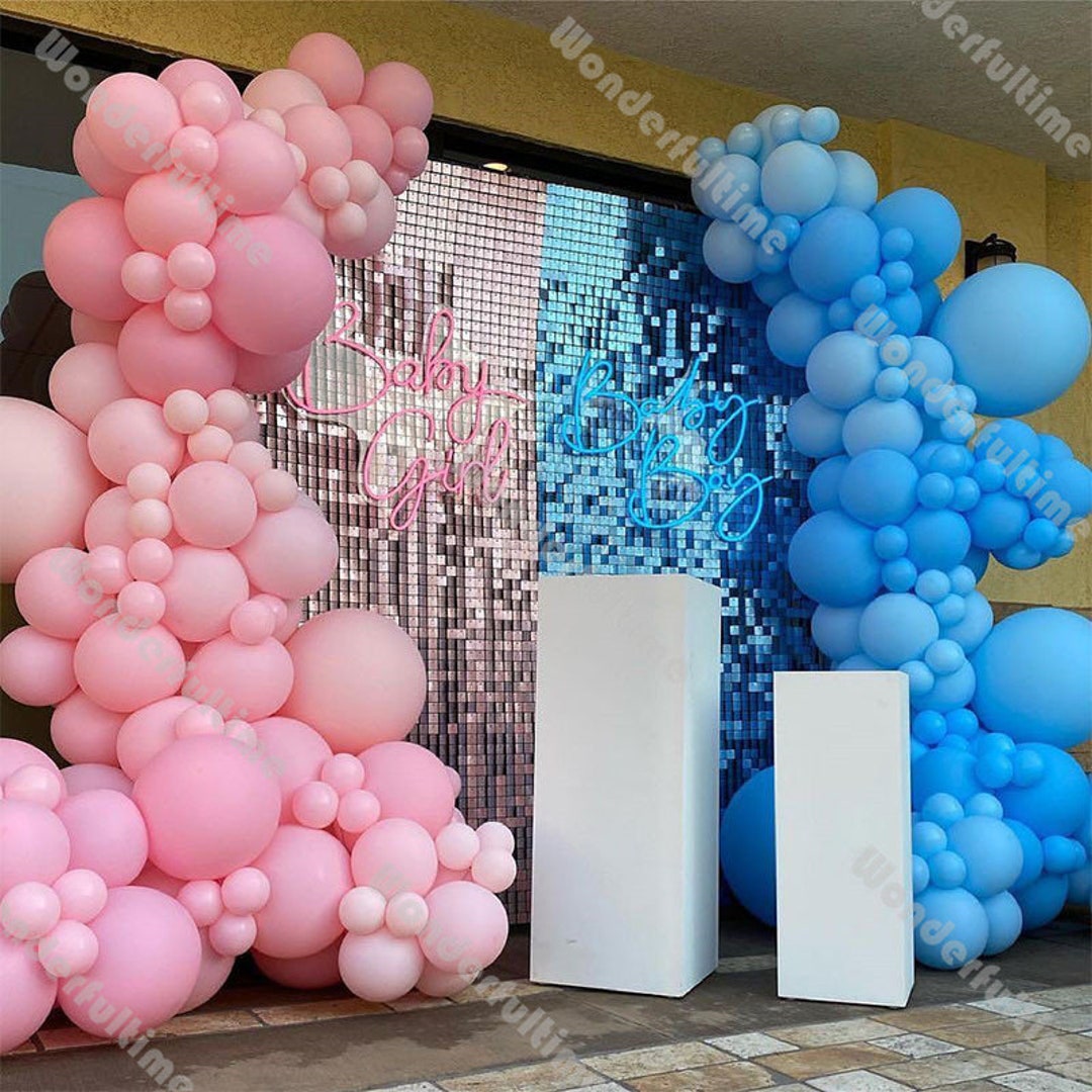 DIY rosa y azul globo guirnalda arco kit género revelar decoración baby  shower fiesta de cumpleaños despedida de soltera compromiso boda  suministros - ..., image size:1080x1080
