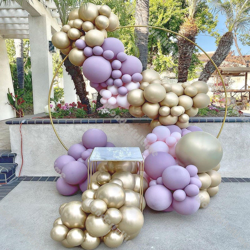 Purple Rose Gold Balloons for Purple Rose Gold Birthday Decorations Women  by Qian's Party Purple Bridal Shower/Wedding Decorations/Purple Lavender
