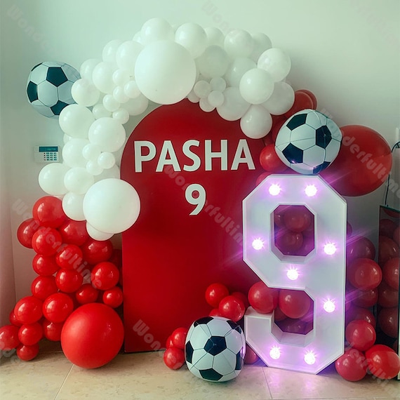 15 pezzi Tema di calcio palloncini Set per compleanno , festa Decorazioni