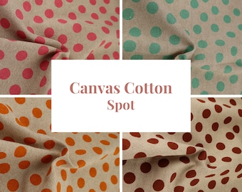 Canvas Cotton Spot Fabric, Bag Making, Crafting, Heavy Duty Cotton, Sewing,112cm wide