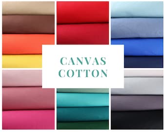 Cotton Canvas Plain, Cotton Bags, Heavy Duty Cotton Fabric, Craft, Quilting, Patchwork Canvas, Width 149cm,100% Cotton 215gsm,OEKO-TEX