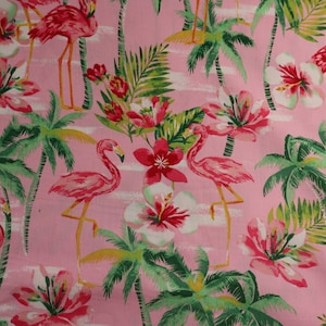 Flamingo Palm Pink Craft Cotton,RPH16602,Patchwork,Quilt,Hoffman Calafornia International Fabrics