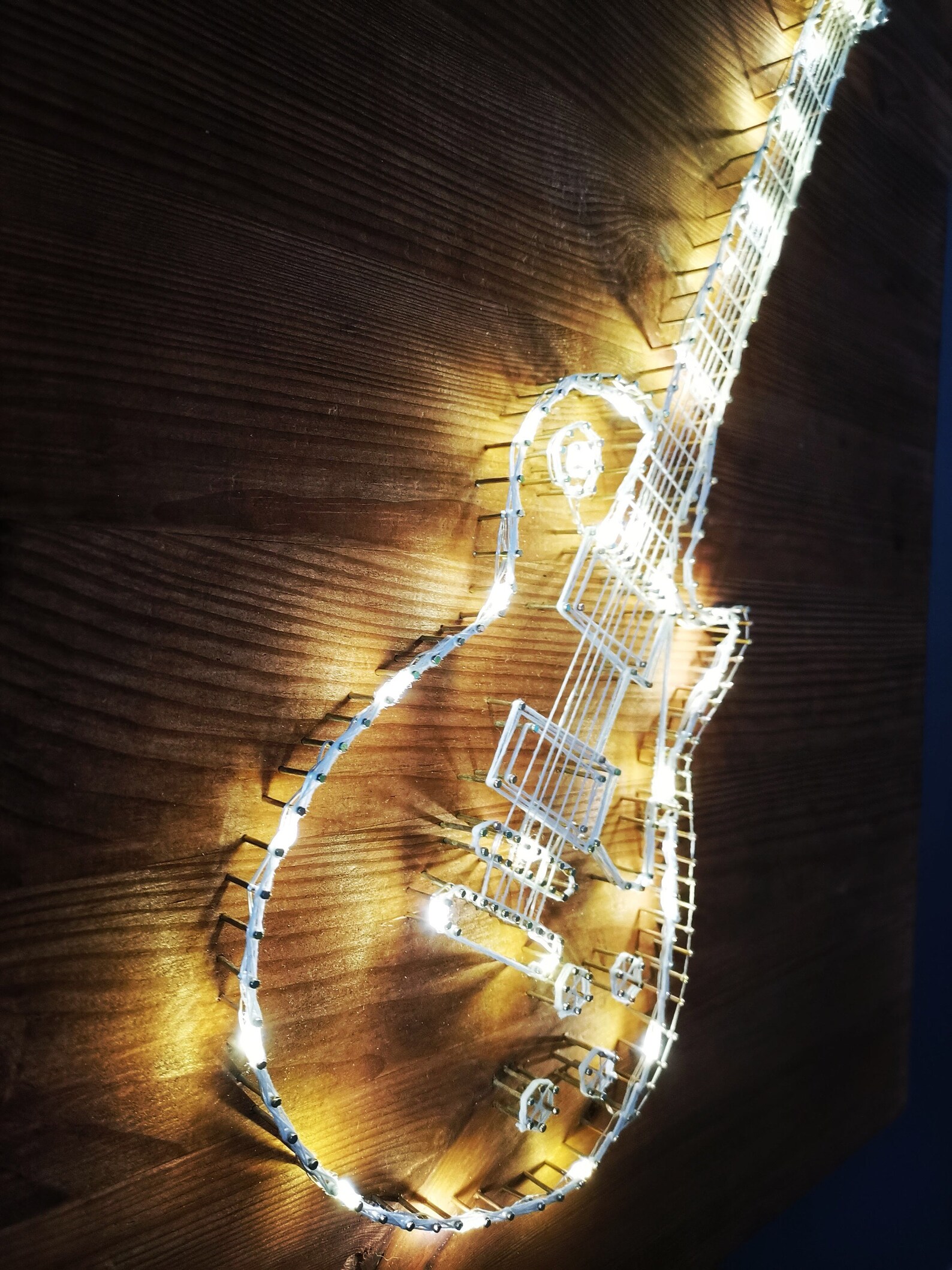 GUITAR String art Modern art wooden wall decor geometric Etsy