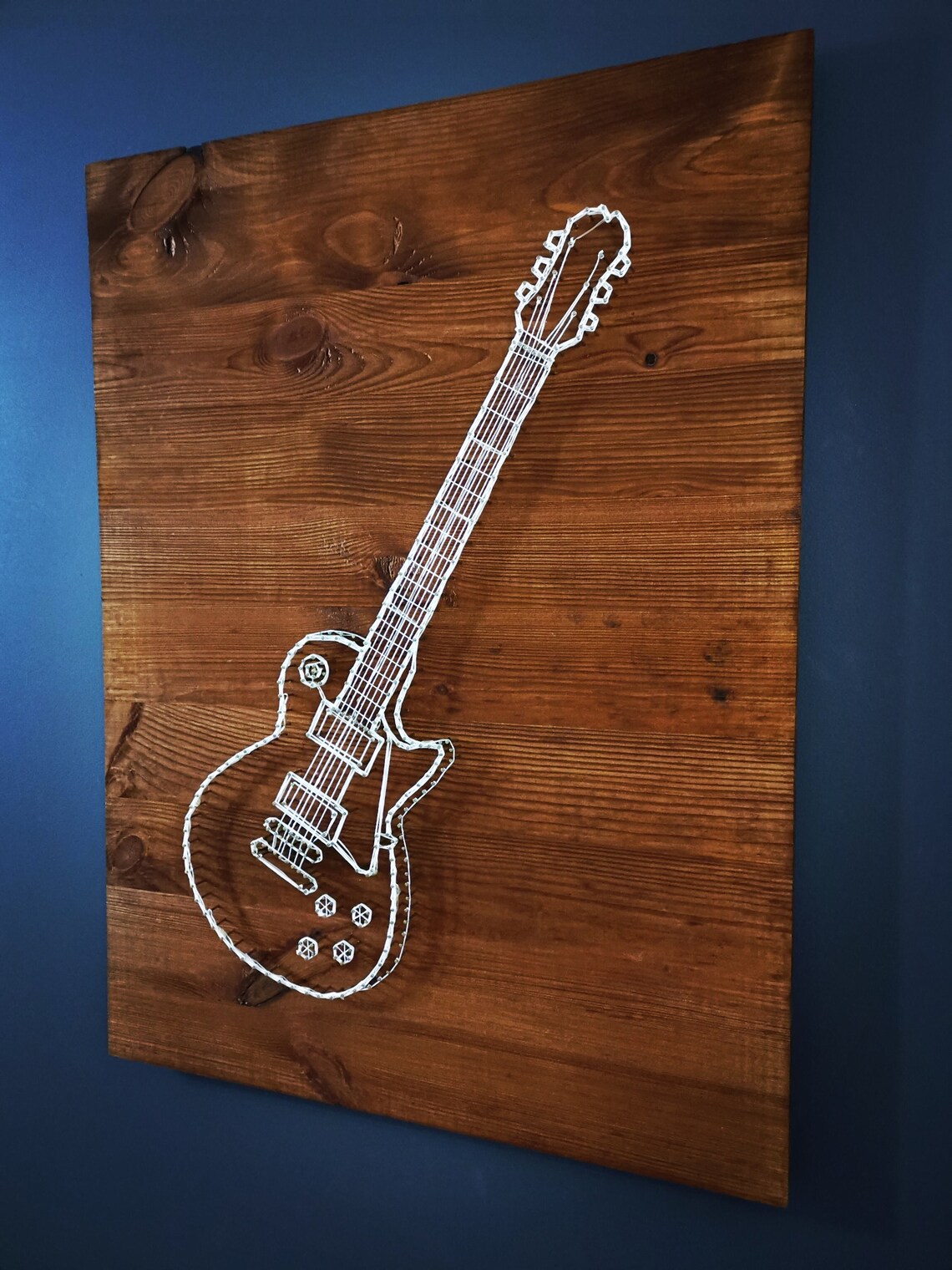 GUITAR String art Modern art wooden wall decor geometric Etsy