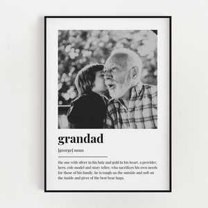 PERSONALISED GRANDAD DEFINITION Print | Wall Art Print | Grandad Gift | Grandad Print | Definition Print | Quote Print | Custom Photo Gift