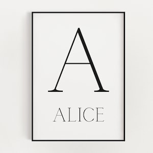 Personalised Initials Print | Custom Initials Print | Personalised Quote | Initials Wall Art | Home Decor
