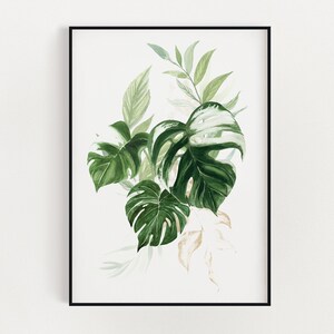 BOTANISCHE DRUCK, Natur Wandkunst, Wohnkultur, Pflanzen Wandkunst, tropische Wandkunst, Aquarell Pflanzen, Pflanzenliebhaber Geschenk, botanische Wandkunst