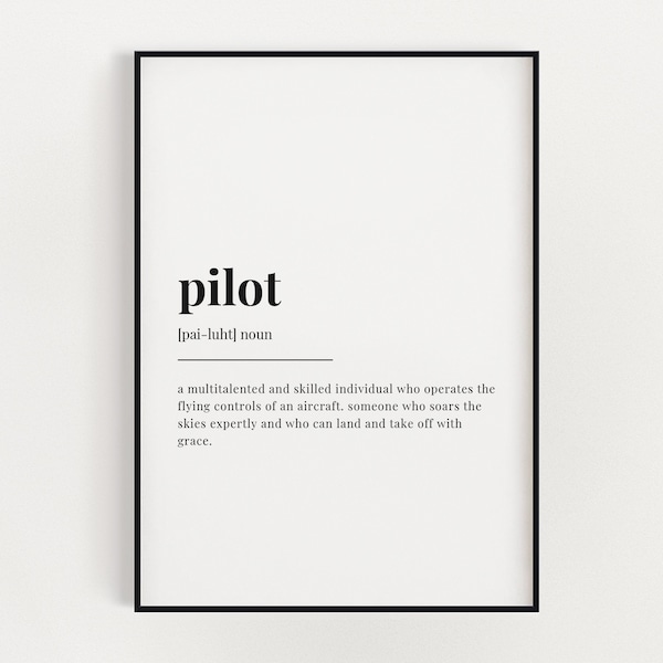 Pilot Quote Wall Art Etsy