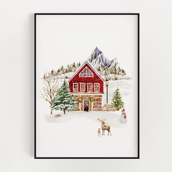 CHRISTMAS PRINT | Christmas Wall Art | Festive Print | Xmas Decor | Christmas Decoration | Winter Decor