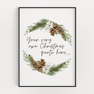 PERSONALISED CHRISTMAS PRINT, Christmas Wall Art, Festive Print, Winter Decor, Xmas Decor