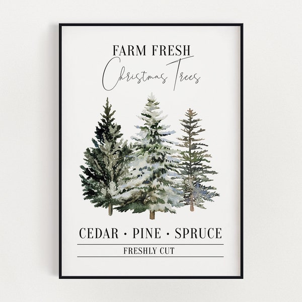 CHRISTMAS PRINT | Farm Fresh Christmas Tree Print | Festive Print | Xmas Decor |Christmas Decoration | Winter Decor