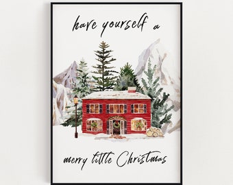 KERSTAFDRUK | Kerst kunst aan de muur | Feestelijke huisafdruk | Winterdecor | Kerstdecoratie | Kerst decoratie