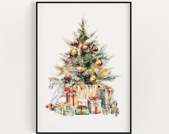 CHRISTMAS PRINT | Christmas Tree Print | Christmas Wall Art | Festive Print | Winter Decor | Xmas Decor | Christmas Decoration