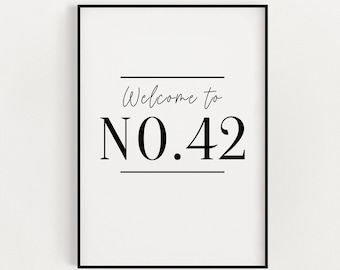 Personalised House Number Print | New Home Gift | Wall Decor | Wall Art Print