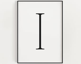 Letter I Wall Decor, Letter I Print, Letter I Poster, Letter  display picture 3