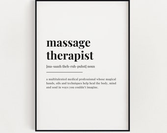 MASSAGE THERAPIST MEANING | Printable Wall Art | Massage Therapist Print | Massage Therapist Gift | Digital Download Print