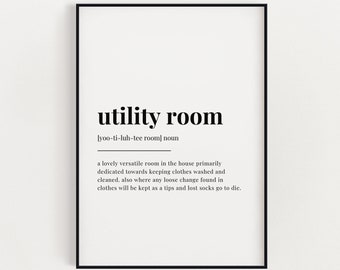 UTILITY ROOM PRINT, Laundry Room Sign, Laundry Room Art, Laundry Room Decor, Utility Room Print, Wall Art Print, Bathroom Prints, Wall Decor
