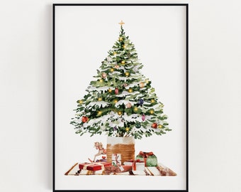 CHRISTMAS PRINT | Christmas Tree Wall Art | Festive Print | Xmas Decor | Christmas Decoration | Winter Decor