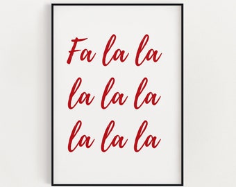 KERSTPRINT, kerstkunst aan de muur, feestelijke print, winterdecor, kerstdecor, kerstversiering