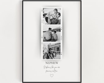 PERSONALISED NEPHEW PHOTO Print, Wall Art Print, Nephew Gift, Nephew Print, Custom Gift With Photo, Nephew Birthday Gift