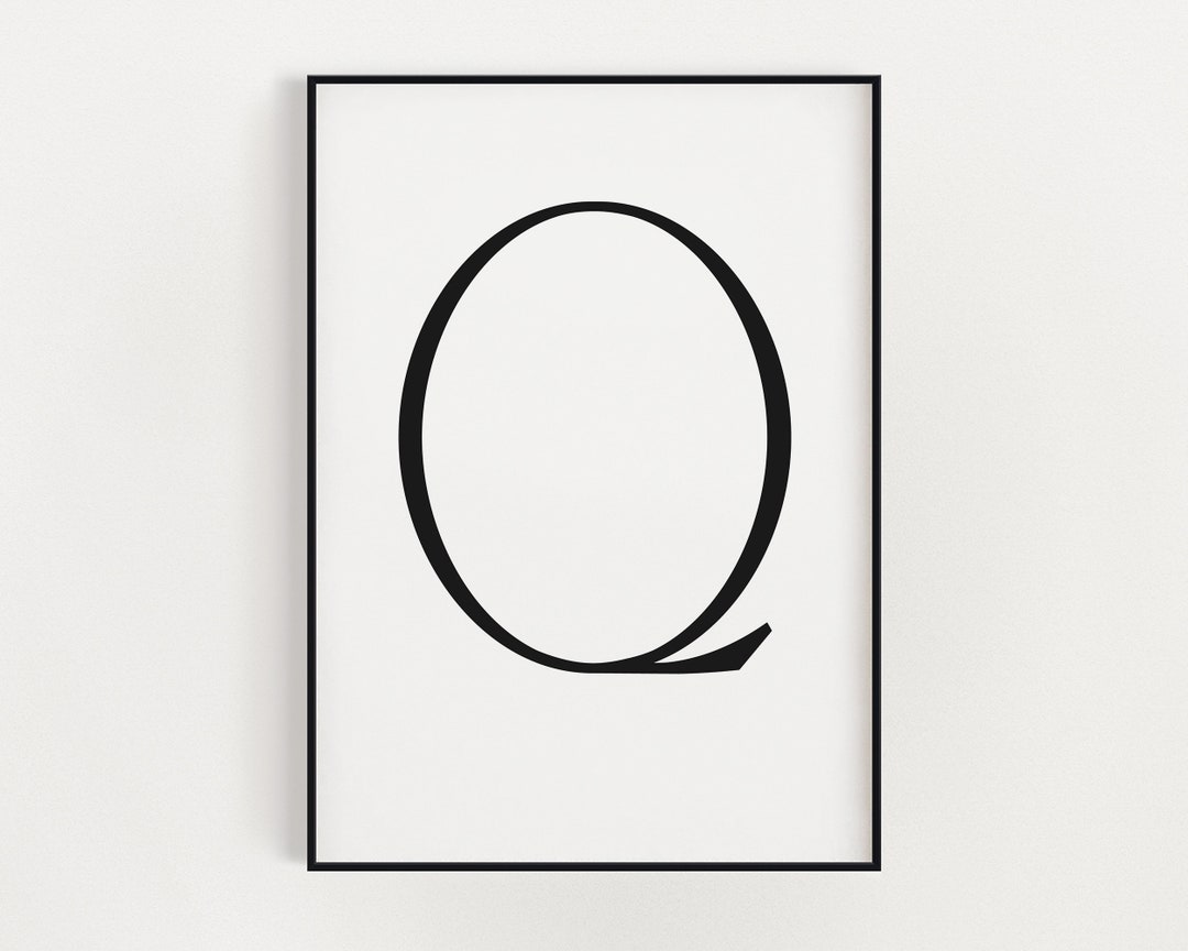 Letter Q Print Letter Q Typography Wall Decor Letter Q Etsy