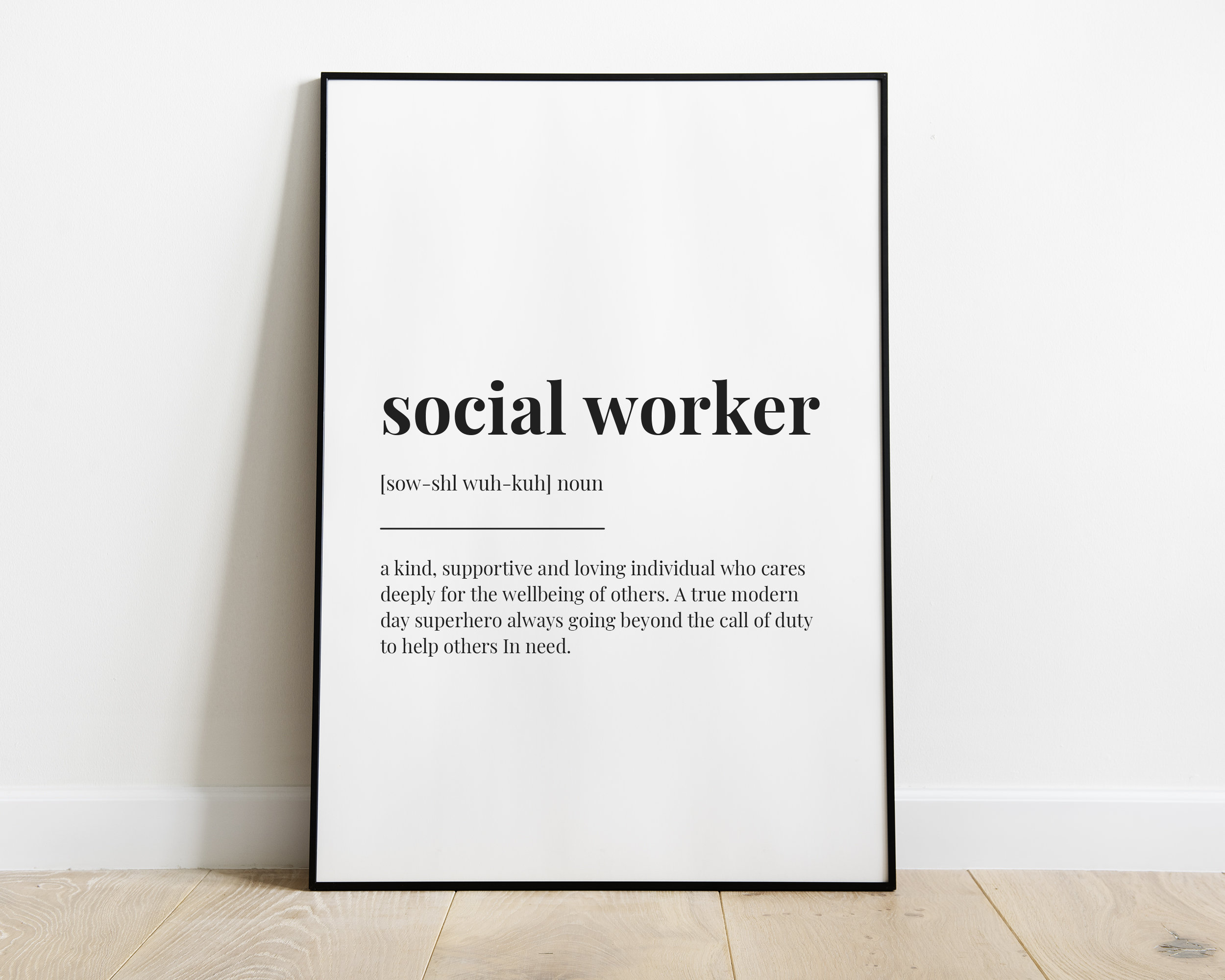 SOCIAL WORKER DEFINITION Print Wall Art Print Definition Etsy UK