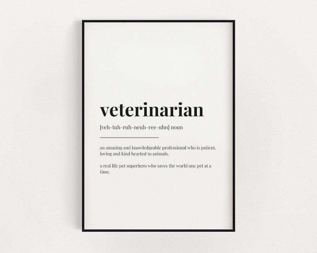 VET DEFINITION PRINT Digital Download Printable Wall Art Definition