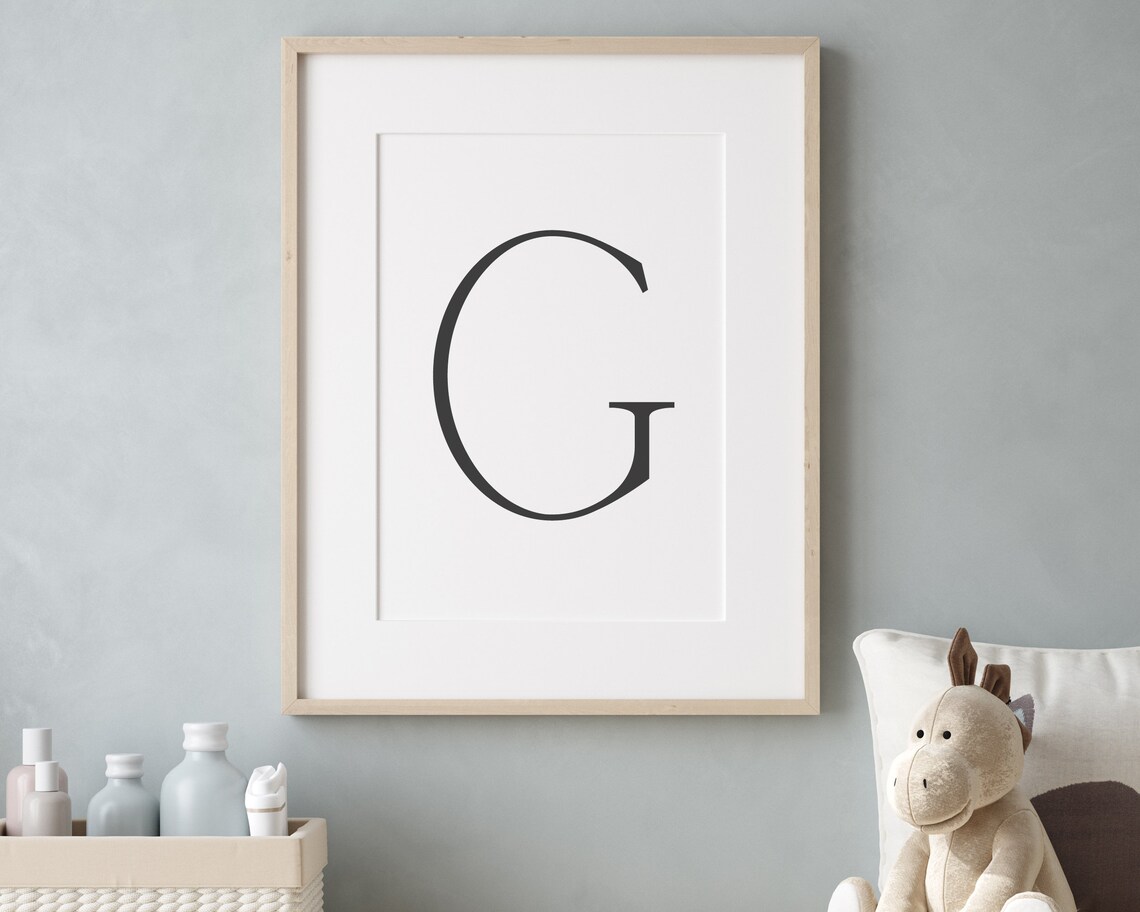 LETTER G PRINT Letter G Wall Decor Letter G Sign Nursery Etsy UK