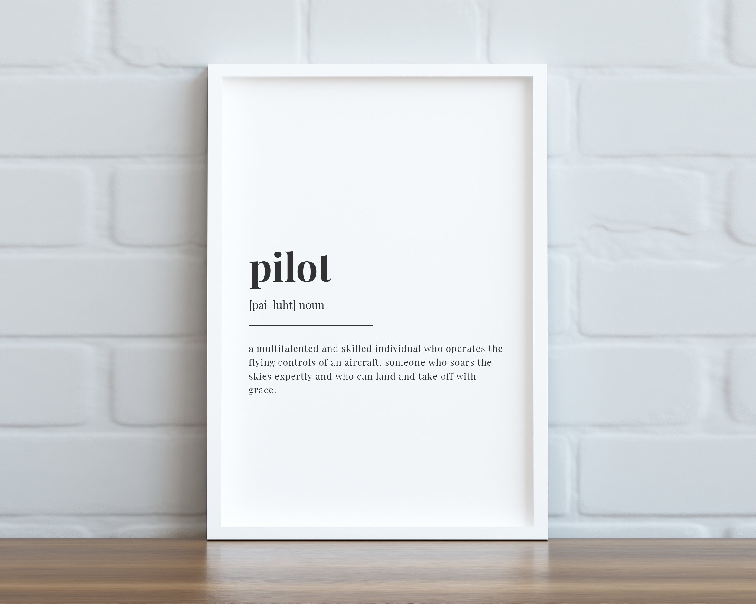 PILOT DEFINITION MEANING Printable Wall Art Pilot Print Etsy