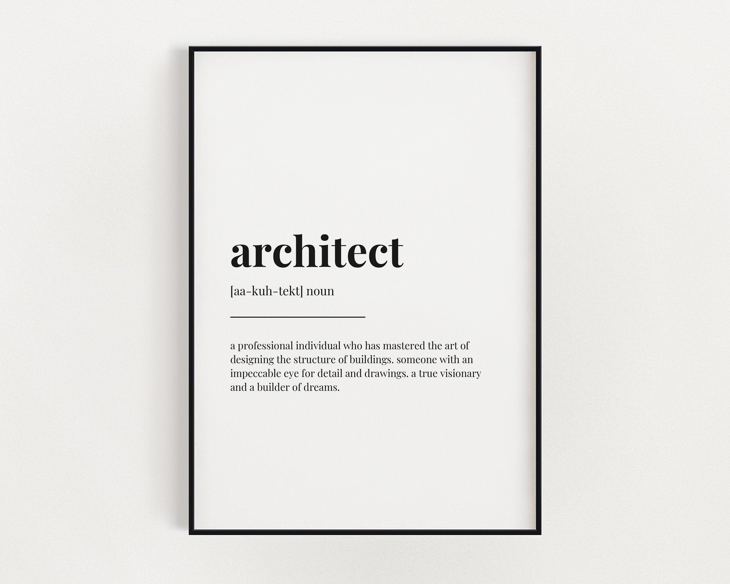 ARCHITECT DEFINITION PRINT Digital Download Printable Wall Etsy UK