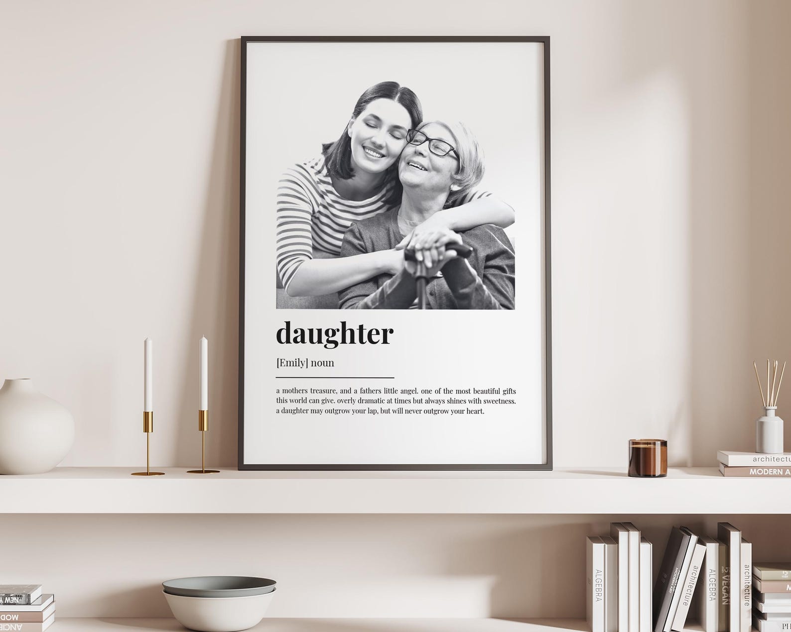 PERSONALISED DAUGHTER DEFINITION Print, Wall Art Print, Daughter Gift ...