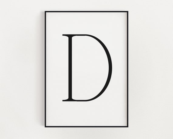 Letter D Print Letter D Wall Art Letter D Decor Letter D | Etsy