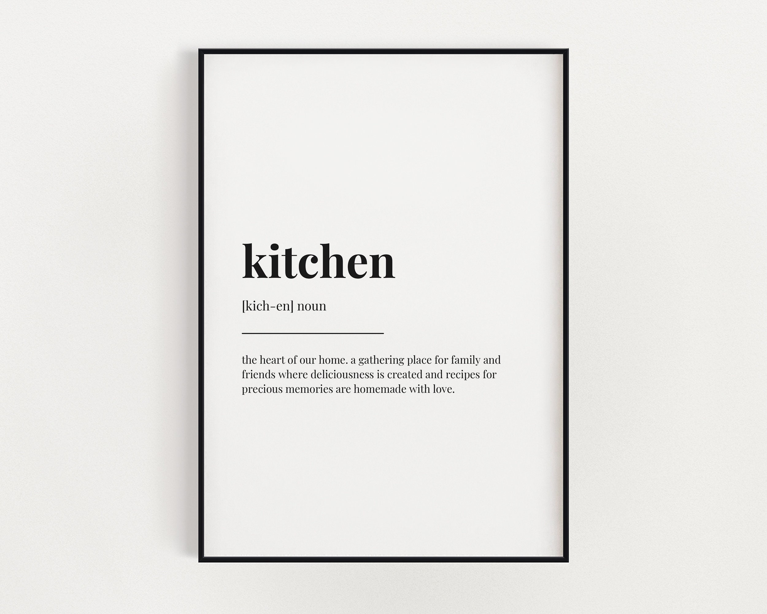 KITCHEN DEFINITION PRINT Wall Art Print Kitchen Print Etsy UK