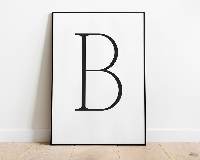 LETTER B PRINT Letter B Wall Decor Letter B Sign Wall Art Etsy UK