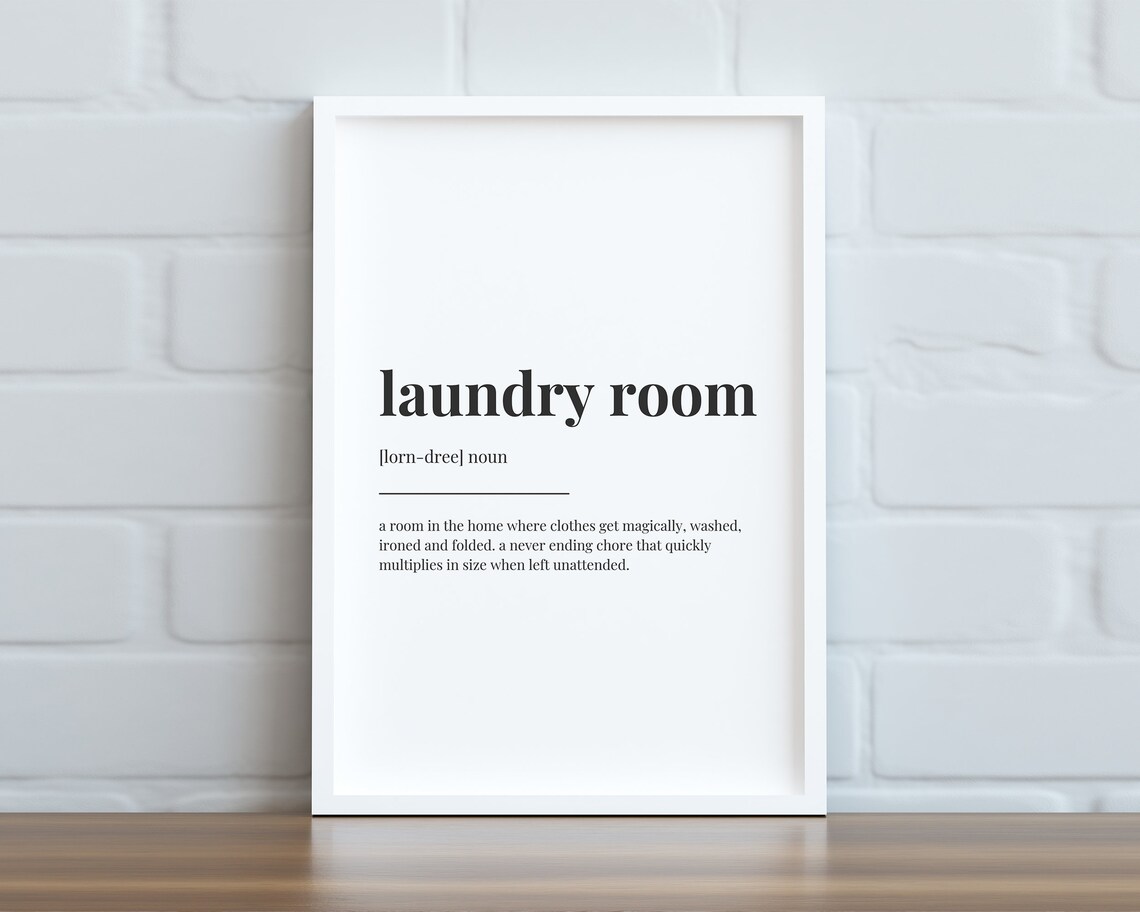 LAUNDRY ROOM DEFINITION Print Wall Art Print Laundry Print Etsy UK