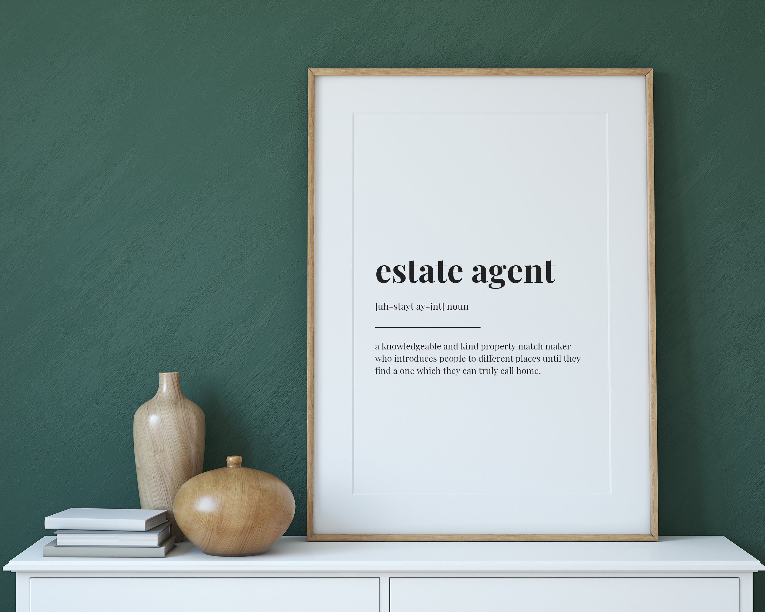 ESTATE AGENT DEFINITION Print Printable Wall Art Etsy UK