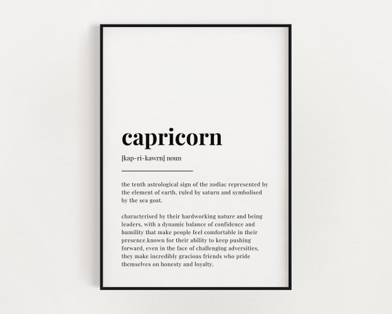 Instant Download Printable Wall Art, Capricorn Definition Meaning, Capricorn  Gift, Digital Download Print, Capricorn Definition Print - Etsy