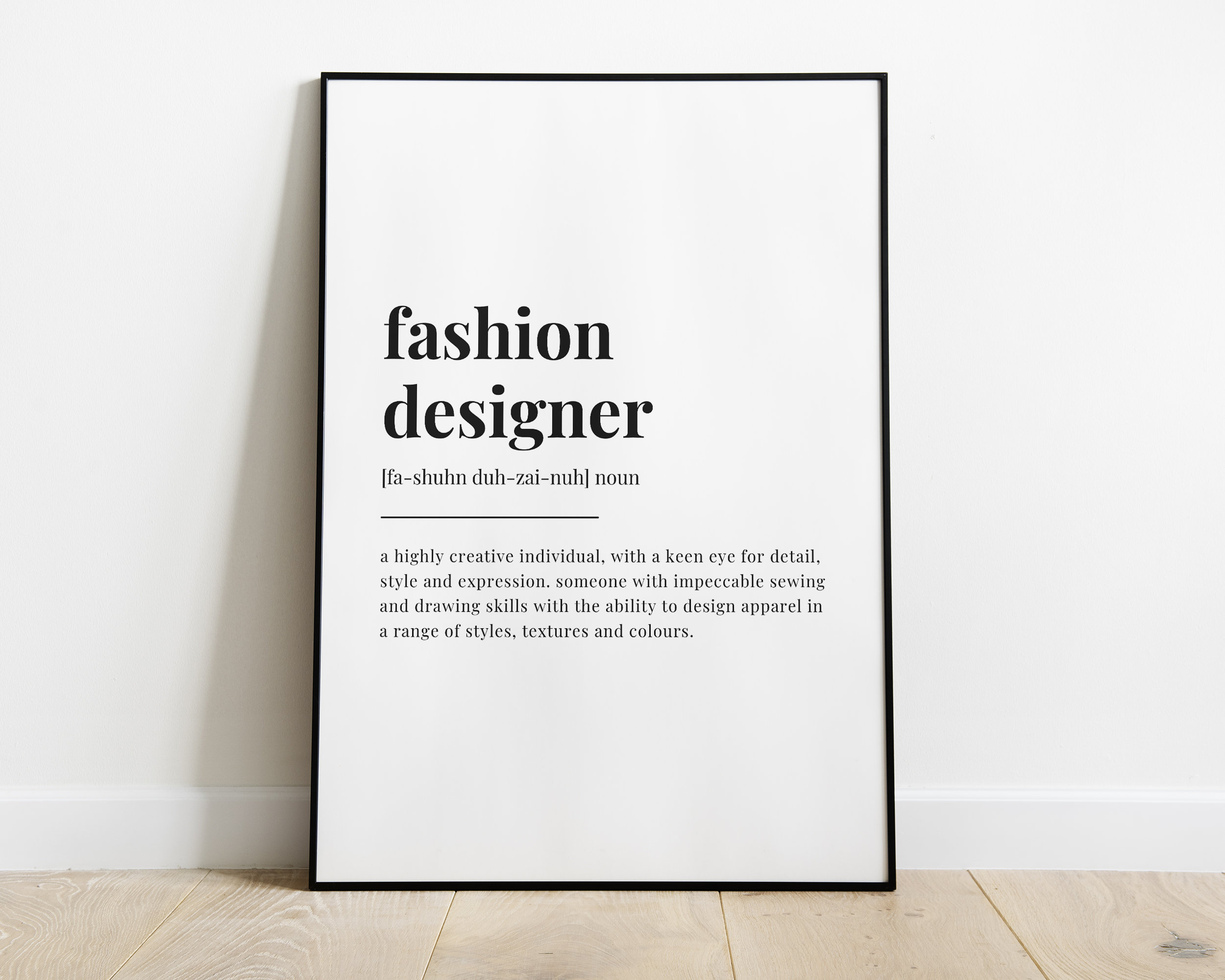 FASHION DESIGNER DEFINITION Print | Wall Art Print | Fashion Designer Print | Definition Print | Gift for Fashion Designer Print