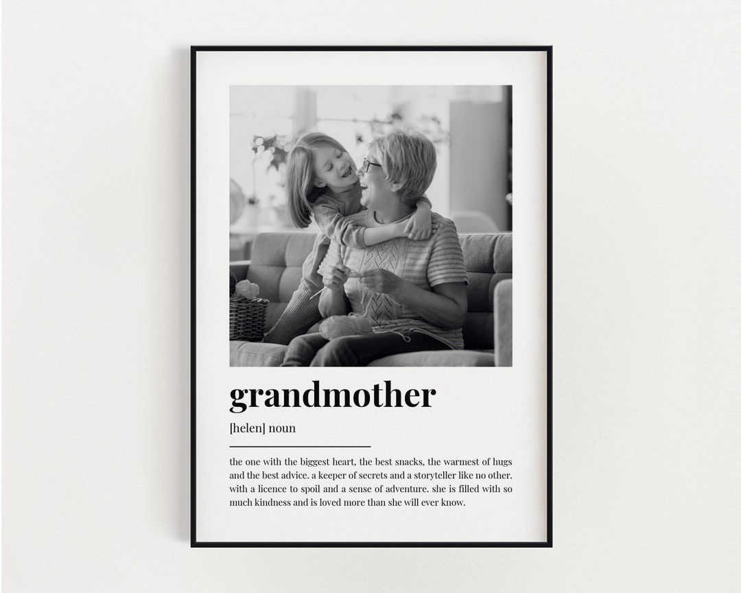 PERSONALISED GRANDMOTHER DEFINITION Print, Wall Art, Grandmother Gift