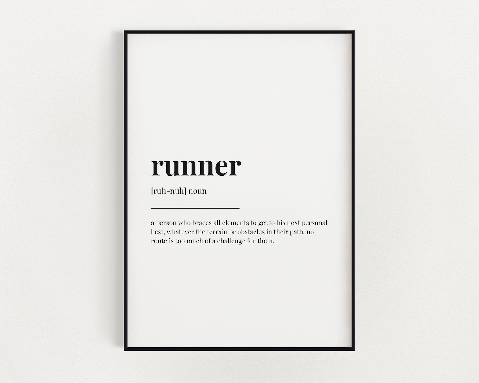 RUNNER DEFINITION PRINT Wall Art Print Definition Print Etsy