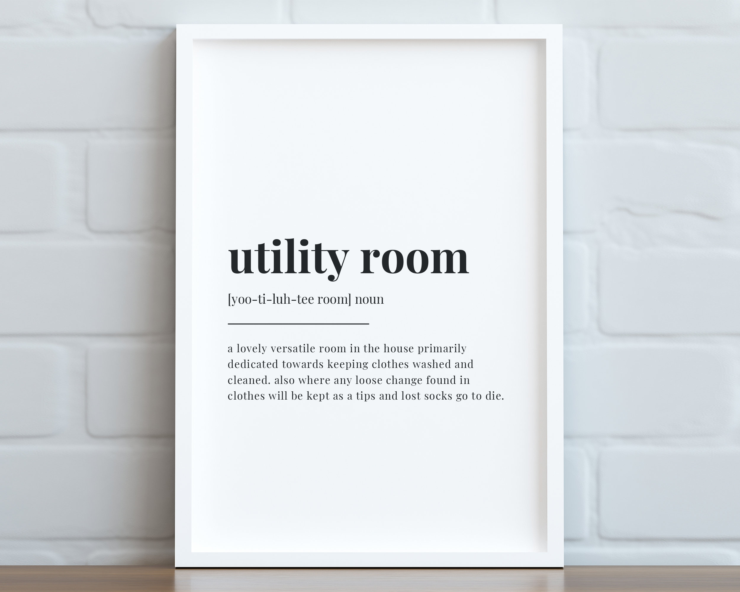 UTILITY ROOM DEFINITION Print Wall Art Print Utility Room Etsy