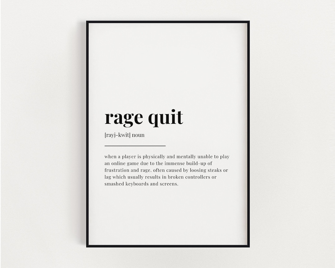 Rage-Quit Definition Gulag Definition Gamer Definition On Canvas 3 Pieces  Textual Art