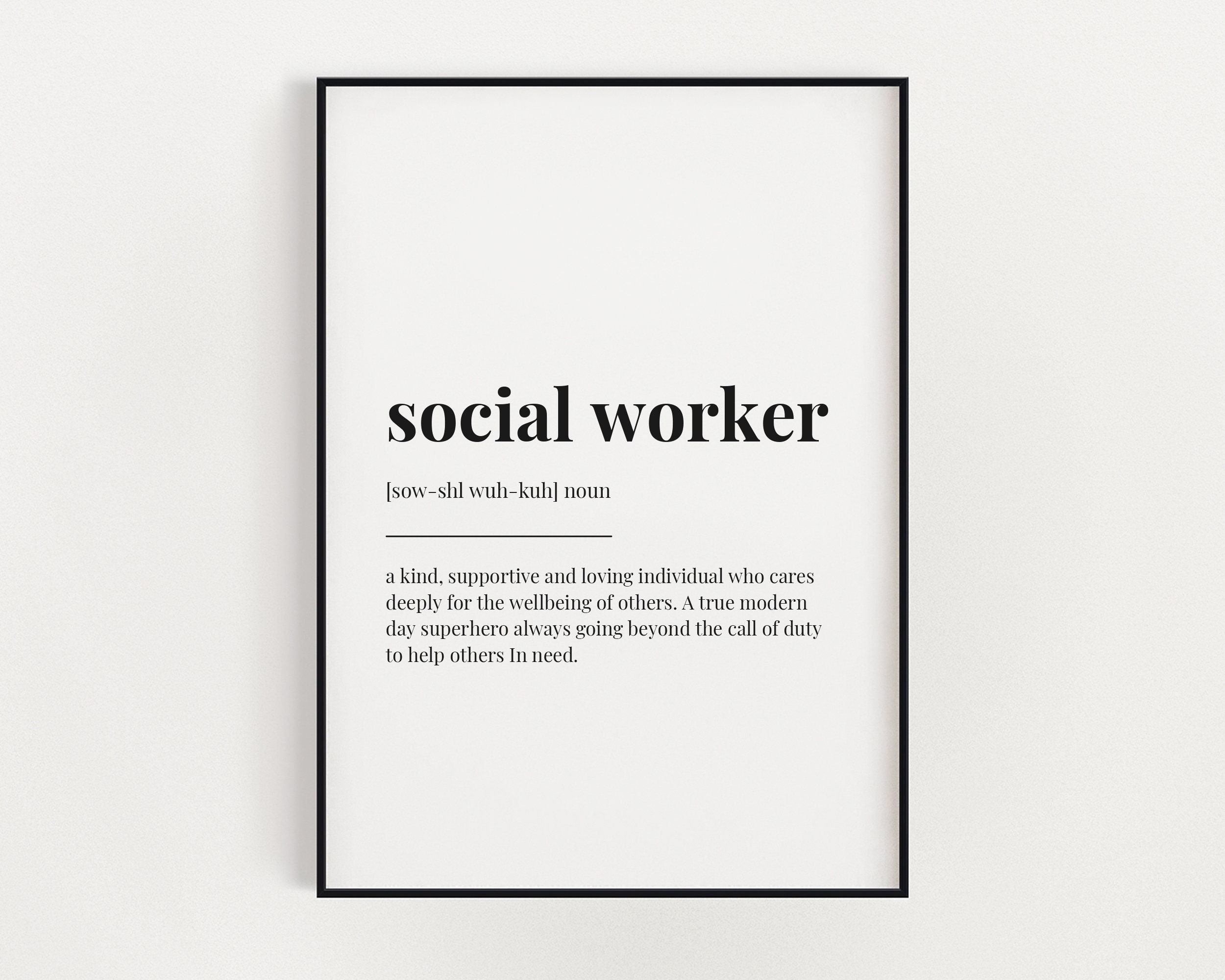 SOCIAL WORKER DEFINITION Print Printable Wall Art - Etsy