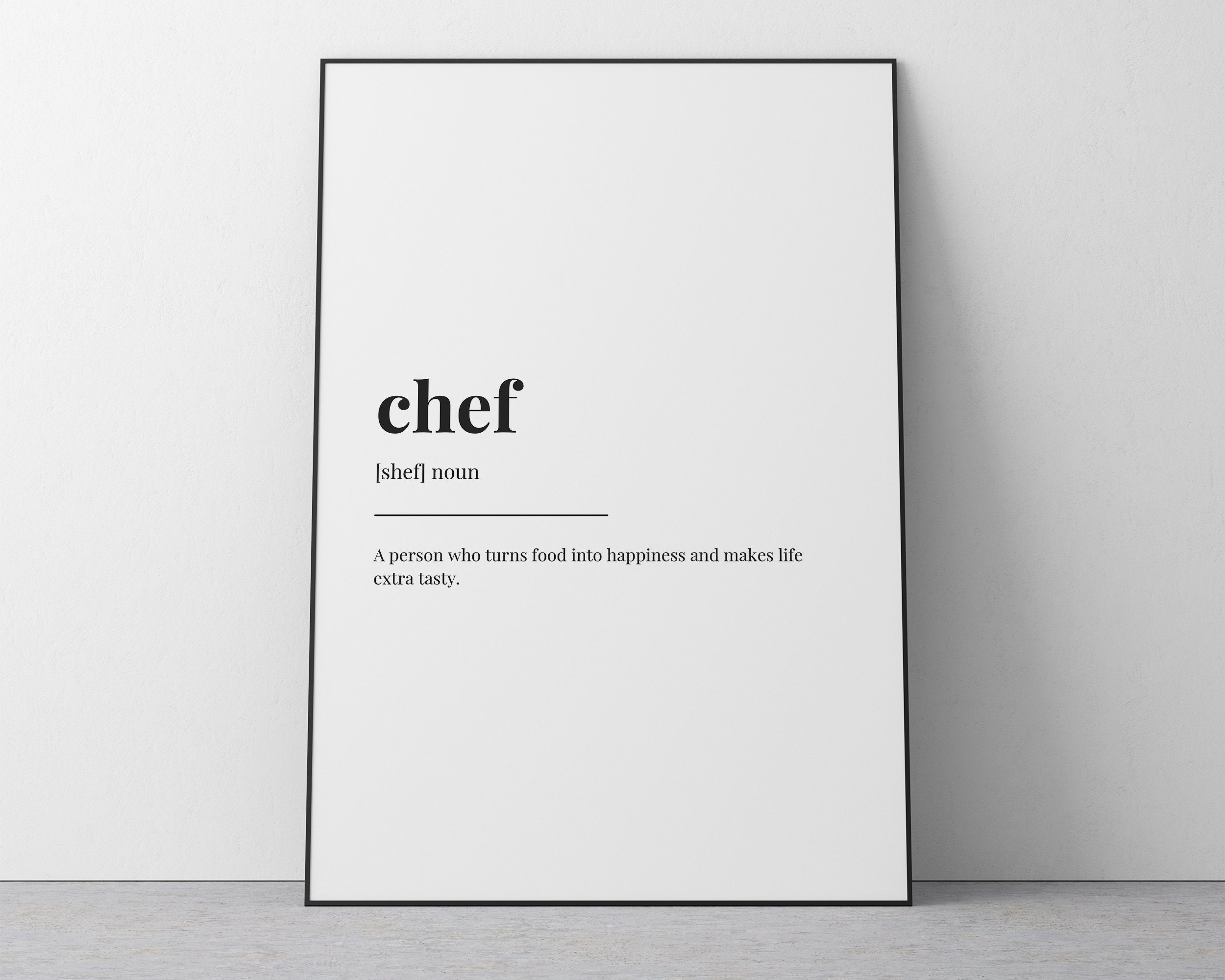 Chef Definition Wall Art, Digital Download, Definition Home Decor, Digital  Print, Gift for Chef, Chef Definition Gift, Simple Chef Gift 