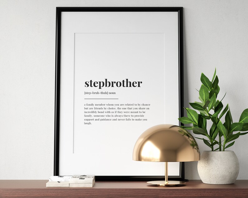 STEP BROTHER DEFINITION Print Wall Art Print Step Brother Etsy UK