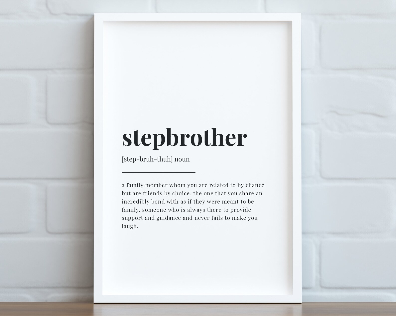 STEP BROTHER DEFINITION Print Wall Art Print Step Brother Etsy UK