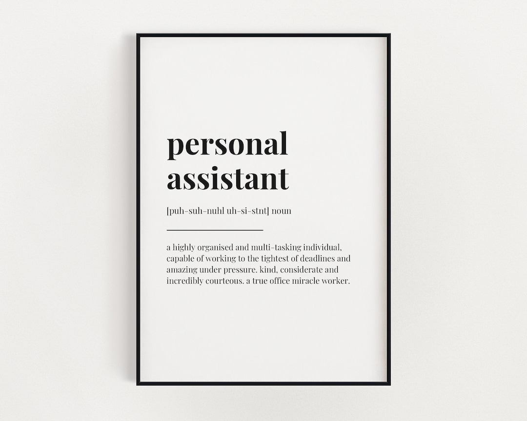 PERSONAL ASSISTANT DEFINITION Meaning Digital Download Printable personal-assistant-definition-meaning-digital-download-printable