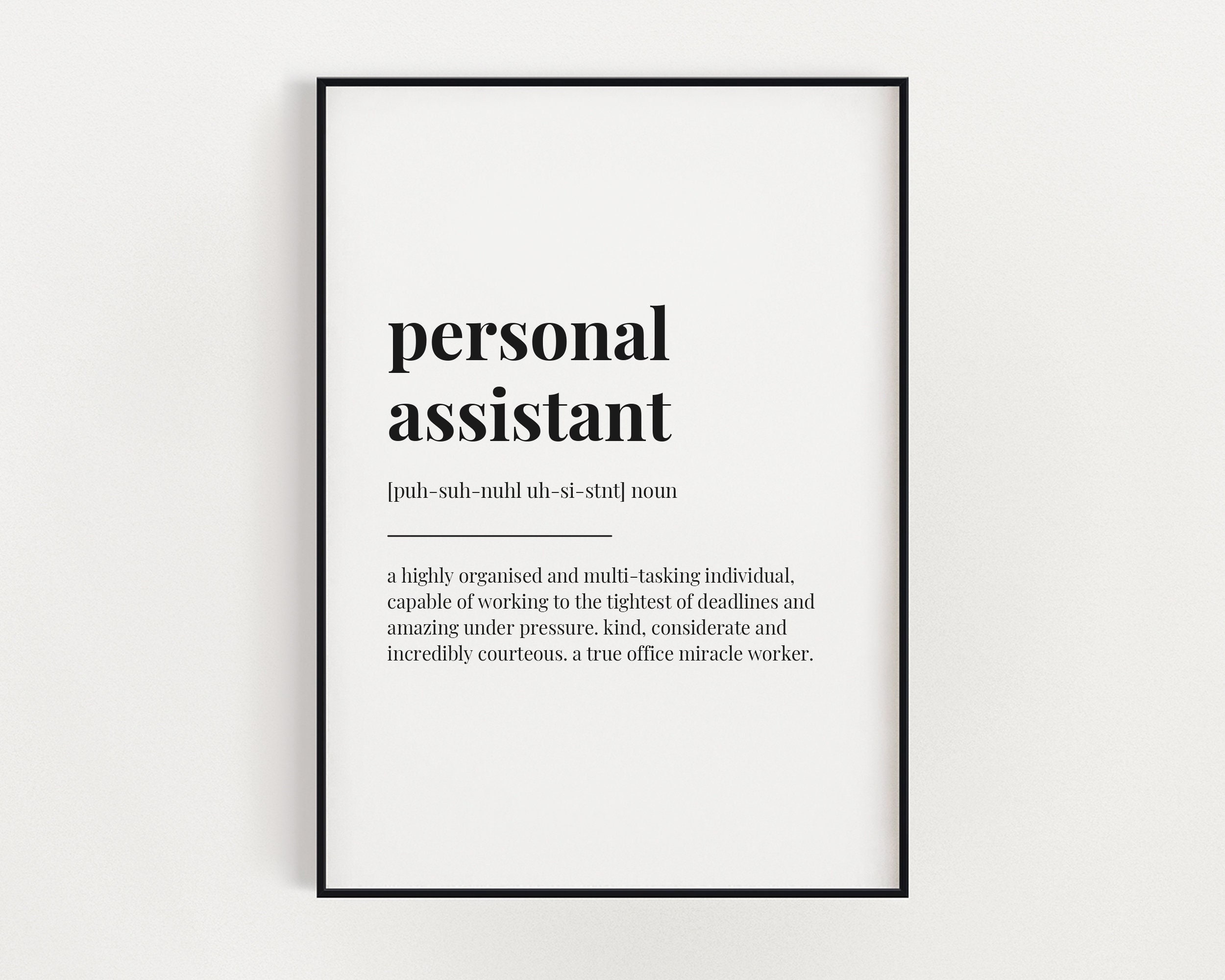 Buy PERSONAL ASSISTANT DEFINITION Meaning Digital Download Printable Wall  Art Definition Print Personal Assistant Gift Home Decor Online in India 