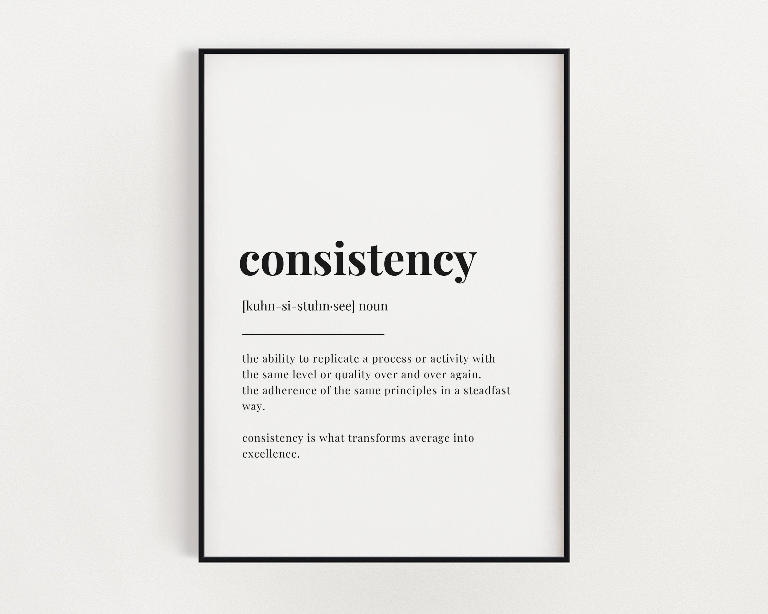 Consistency definition print digital download printable etsy