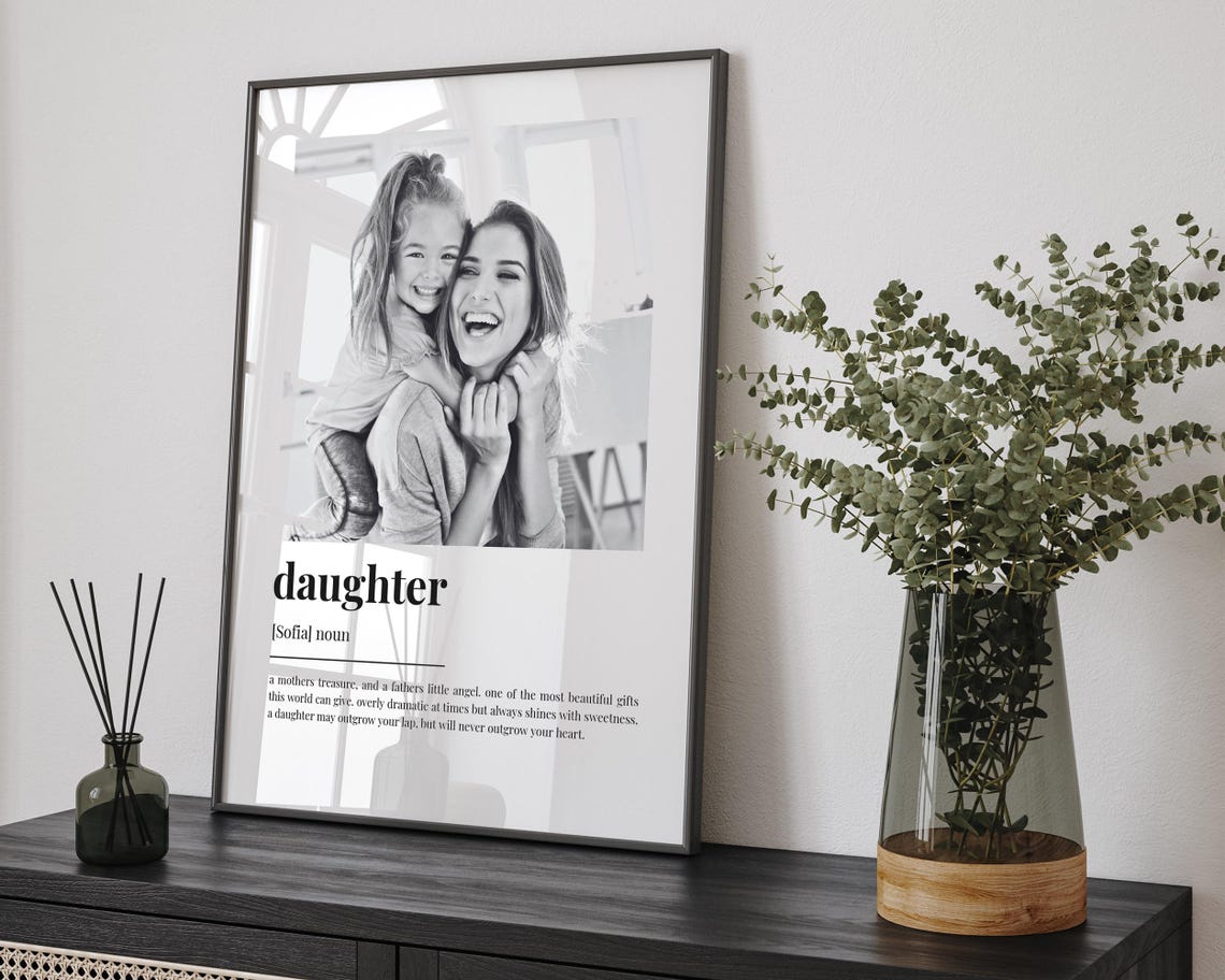PERSONALISED DAUGHTER DEFINITION Print, Wall Art Print, Daughter Gift ...